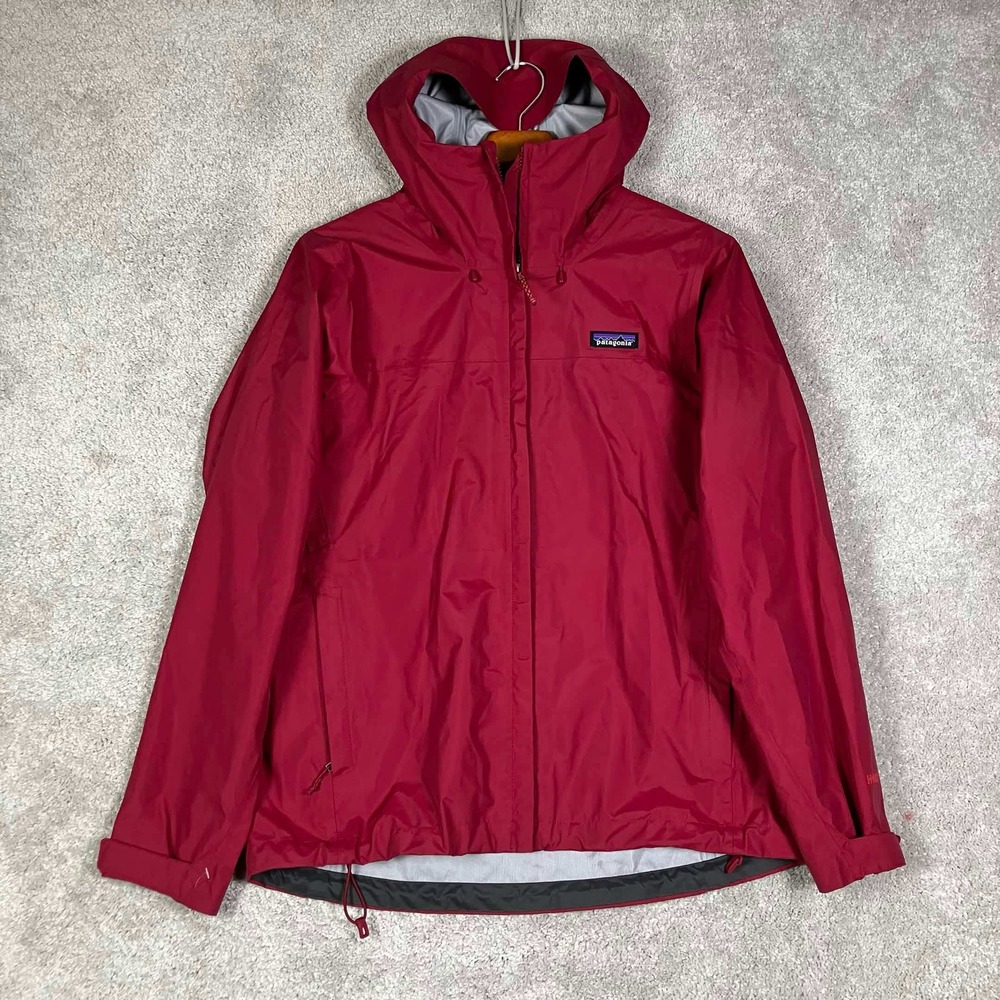 Patagonia Torrentshell 3L Rain Jacket Womens Medium Red H2No Waterproof Hooded